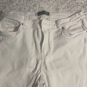 Kut White Skinny Jeans Frayed at Ankles Perfect Condition Like New